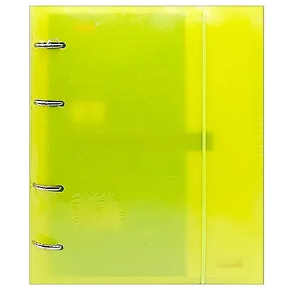 Тетрадь на кольцах в клетку Hatber, Diamond Neon, 120 листов, желтая - фото 2