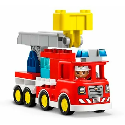 10473 Конструктор LEGO Duplo Пожарная машина со шлангом и пожарным, 28 деталей, возраст 2+ - фото 6