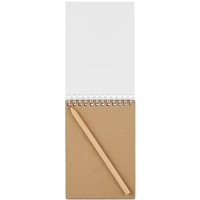 Скетчбук А6 40л 48л "Бабочка" белый офсет, крафт. бумага 80г/м2, карт.обл., гребень - фото 2