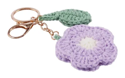 Брелок вязаный Цветок розовый (текстиль) (9см) (12-4305-202507-KNIT2) - фото 3