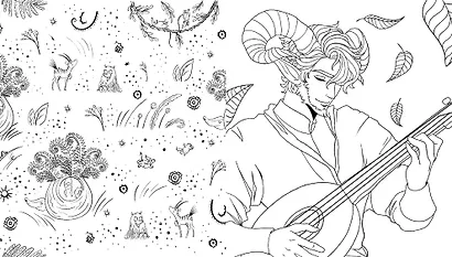 Лесные создания и феи. Раскраска - фото 4