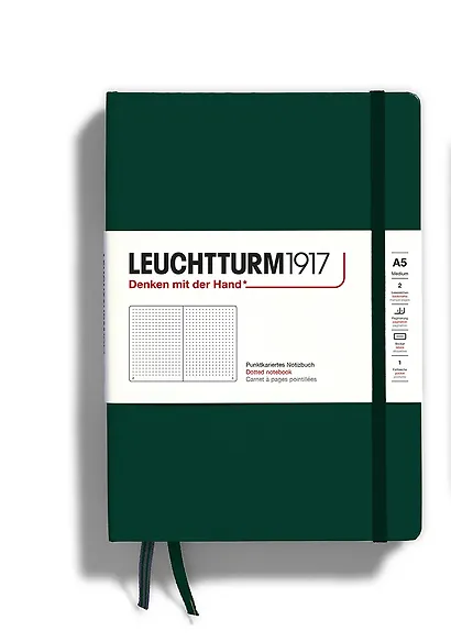 Книга для записей A5, 125 листов в точку "Medium", твердая обложка, Зеленый лес, Leuchtturm1917 - фото 1
