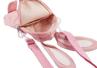 Сумочка-бананка Зайчик с помпоном (текстиль) (20х18х5) (12-12415-202411-B26) - фото 6