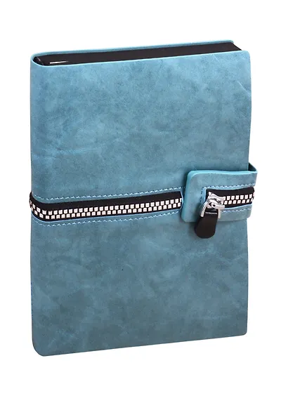 Ежедневник недат. А5 160л Линкольн бирюзовый, кожзам, мягкий переплет, застежка магнитный клапан, тонир.блок, ляссе - фото 1