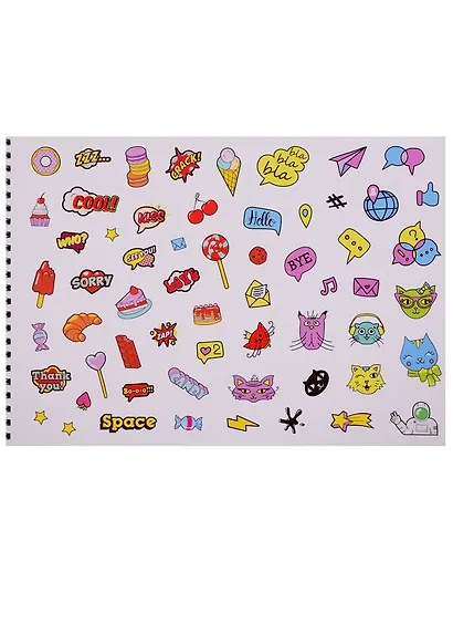 Альбом для рисования Unnika, Just smile, А4, 30 листов, на гребне - фото 2