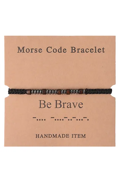 Браслет Морзе Be Brave (12-202509-BR-ZJ4314) - фото 1