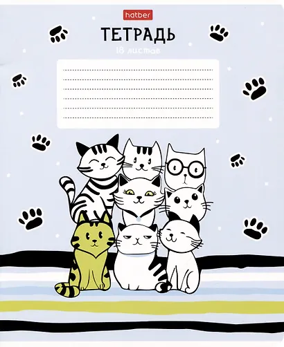 Тетрадь в клетку Hatber, "Мяу-Котики", 18 листов, в ассортименте - фото 5