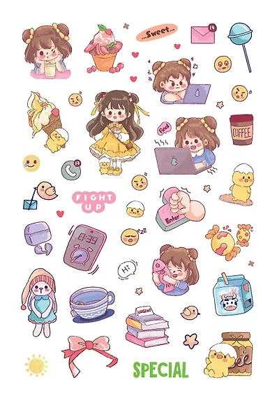 Наклейки Kawaii Club (разноцветная обложка) - фото 2