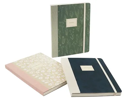 Книга для записей А5 80 листов в линейку, "Flowers" на резинке, в ассортименте - фото 2