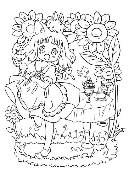 РАСКРАСКА АНИМЕ. МИЛЫЕ ЧИБИ - фото 2