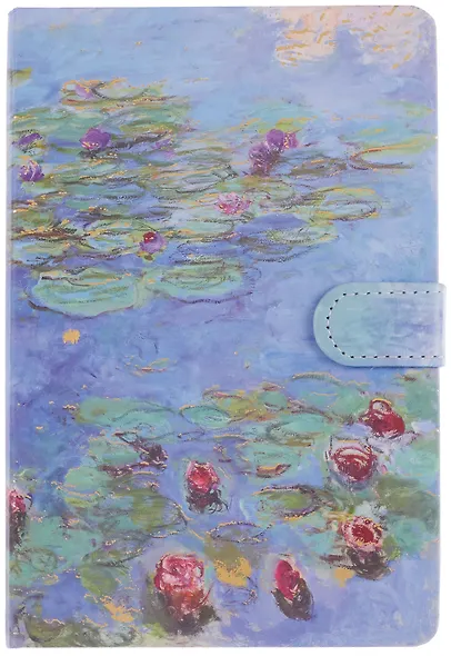 Книга для записей А5 112л кл. "Водяные лилии" цв.срез, магнитная застежка, ассорти - фото 14