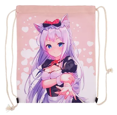 Сумка-мешок "Аниме. Девушка с ушками (Сёдзё) (цветная)" 42 х 34 см - фото 1