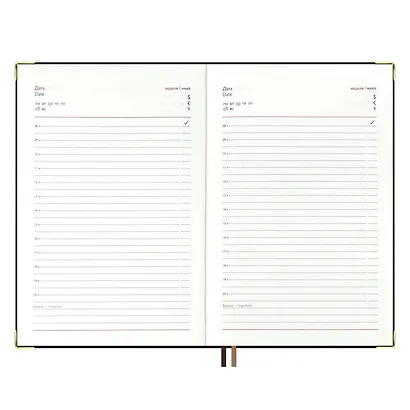 Ежедневник недат. А5 160л "Шеврет глосс" черный, мягк.переплёт, иск.кожа, подставка с бум.блоком с ПВХ-крышкой - фото 13