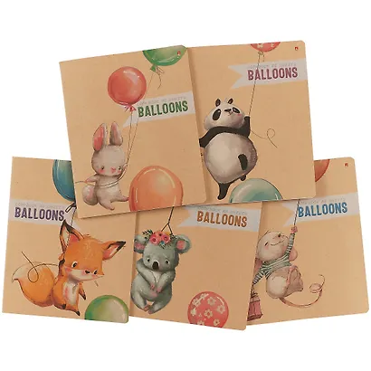 Тетрадь в клетку Альт, "Зверушки и шарики", 48 листов, в ассортименте - фото 7