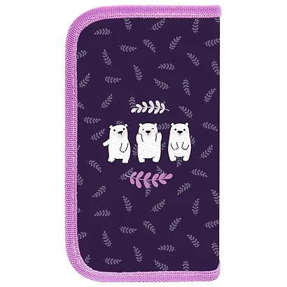 Пенал 2 отделения "Happy bear" 19*11 см - фото 2