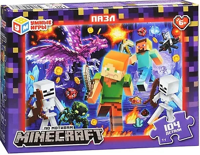 Пазл 104 "По мотивам Minecraft" - фото 1