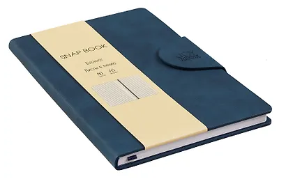 Книга для записей. А5 80л лин. "Snap book. No 6" иск.кожа, тв.переплет, магн. клапан, термотеснение, ляссе, инд. уп. - фото 2
