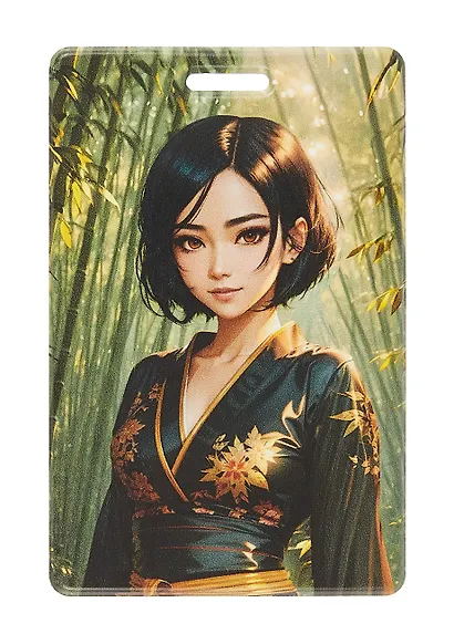 Чехол для карточек вертикальный Аниме Девушка-ниндзя (ДК2023-450) - фото 1