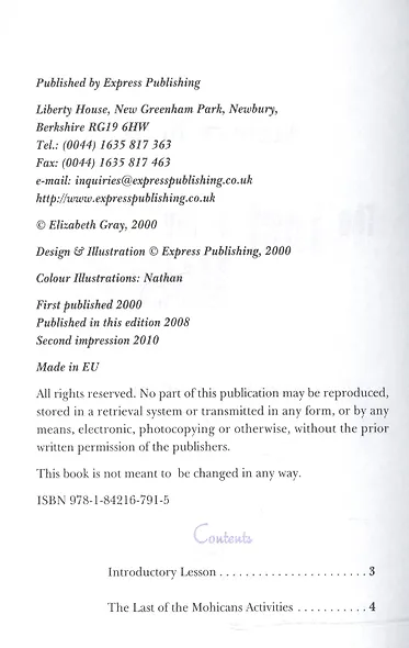 The Last of the Mohicans. Activity Book. Рабочая тетрадь - фото 2