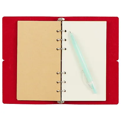 Записная книжка «Ноутбук», красный фетр, 96 листов, А6 - фото 3