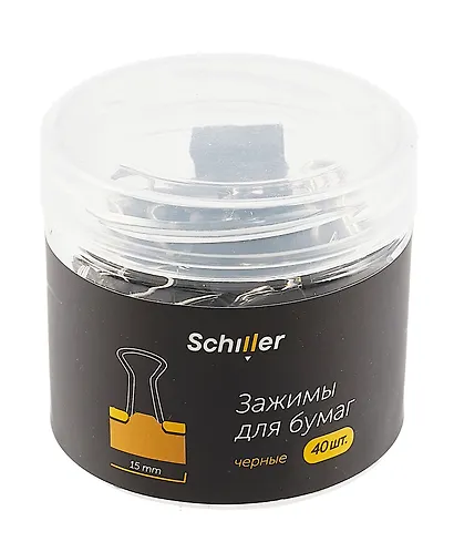 Зажимы для бумаг 15мм 40шт черные, пласт/уп - фото 4