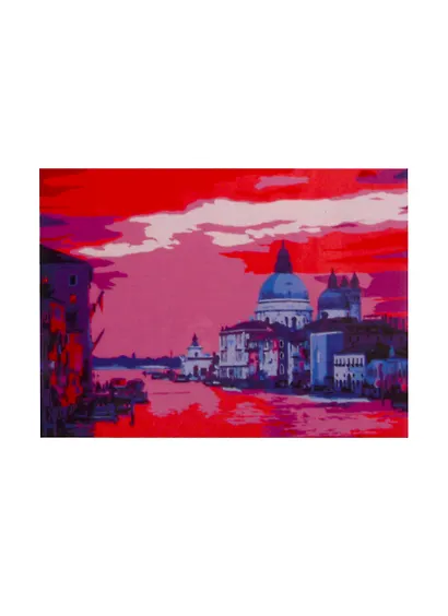 Набор для раскрашивания по номерам ТМ Рыжий Кот Холст с красками 22х30см Вечерний Гранд-канал (Арт. HS243) - фото 1