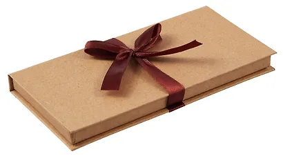 Подарочная коробка для денег с бантом, крафт, коричневый - фото 2