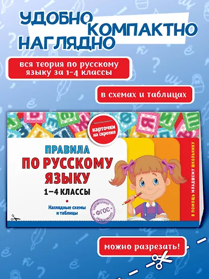 Правила по русскому языку. 1-4 классы. Наглядные схемы и таблицы - фото 1