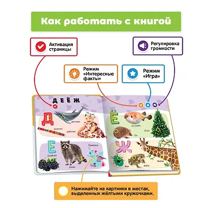 Нажималка. Русский алфавит. Говорящая интерактивная электронная книга - фото 6