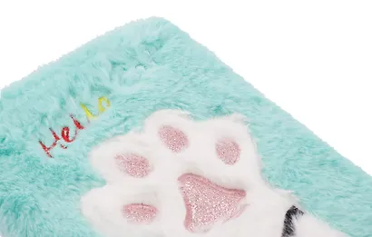 Книга для записей А5 96л лин. "Лапка" с мехом, ассорти - фото 3