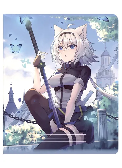 Тетрадь в клетку Эксмо, "Аниме. Девушка-волшебница с бабочками (цветная)", 48 листов - фото 1