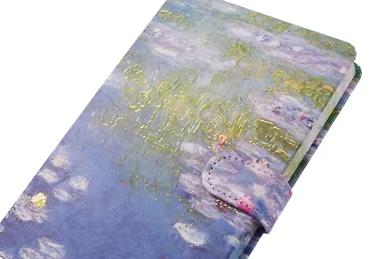 Книга для записей А5 112л кл. "Водяные лилии" цв.срез, магнитная застежка, ассорти - фото 6