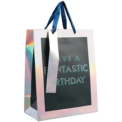 Пакет А4 33*26*13 Fantastic Birthday нейтр.,бум.мат.ламинат, голография - фото 1