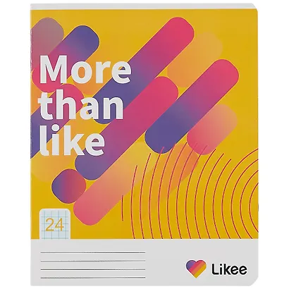 Тетрадь в клетку Likee, 24 листа, в ассортименте - фото 3