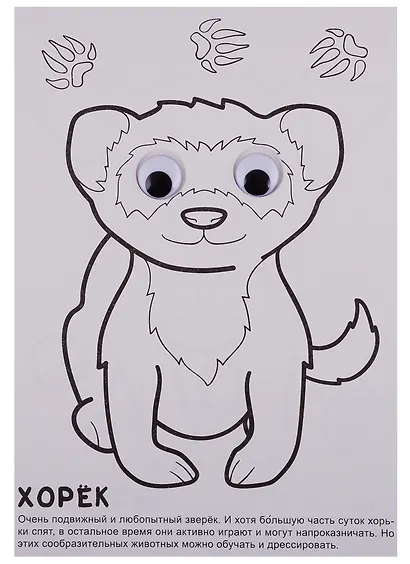 РАСКРАСКА А4 с глазками 22мм. ДОМАШНИЕ ЛЮБИМЦЫ - фото 3