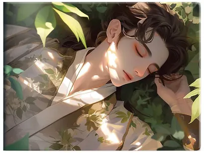 Кардхолдер. Маньхуа. Спящий принц (в форме книжки, 215х65 мм) - фото 2