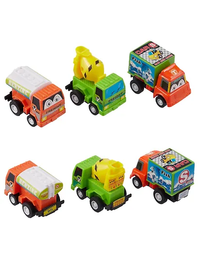 Набор машинок Мультяшные грузовики (6шт) - фото 7