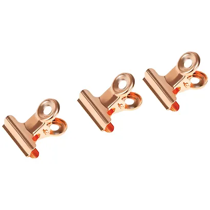 Зажимы для бумаг 25 мм 6 штук "Rose Gold" розовое золото, Meshu - фото 2