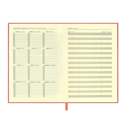 Ежедневник недат. А6+ 126*174 160л "Кассандра" коралловый, кожзам, мягкий переплет, блинт.тисн, тонир.блок, ляссе - фото 10