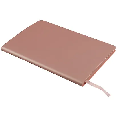 Книга для записей А5 80л "Soft Touch. Розовое золото" иск.кожа, инт.обл., лин., тчк., нелин., ляссе, инд.уп. - фото 2