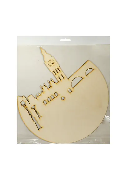 Основа для часов Ночной Лондон (13713) (246х246мм) (игрушка из дерева) (упаковка) - фото 1