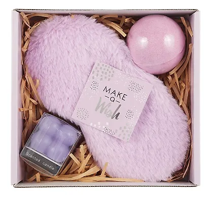 Подарочный набор Lavender Dream (свеча, бомбочка, маска для сна, открытка) (18х17) (12-Guangfa-P8) - фото 2