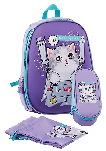 Ранец "Kitten" 2отд., 39*30*18см, 2 кармана, анатомическая спинка, пенал, мешок для обуви - фото 1