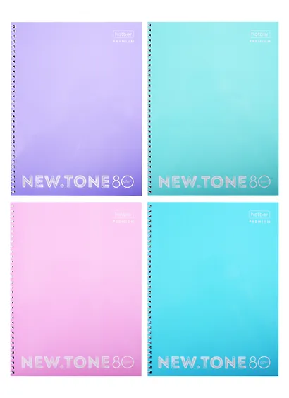 Тетрадь в клетку Hatber, NEWtone Pastel, А4, 80 листов, в ассортименте - фото 4