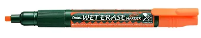 Маркер, Pentel Wet Erase Жидкий мел оранжевый, двусторонний пишущий узел, 2-4мм - фото 1