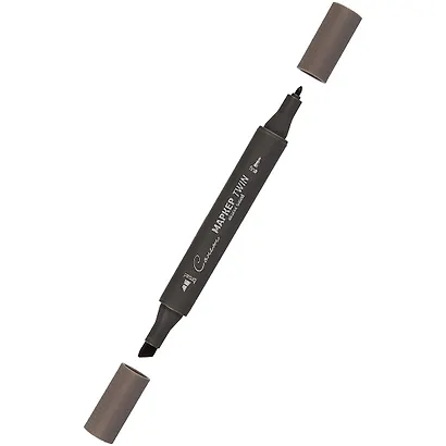 Маркер художественный "Сонет" теплый серый 8, двухсторон., тонк. и широк.долото, Сонет - фото 2