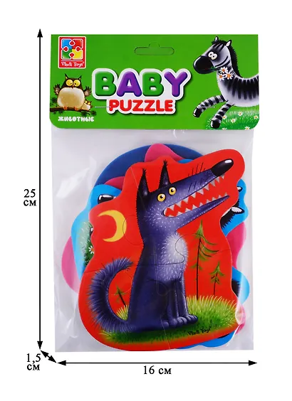 Мягкие пазлы Vladi Toys Baby puzzle Животные VT1106-65 - фото 2