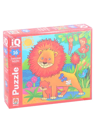 IQ Пазл МАКСИ 16 эл. Рыжий лев - фото 1