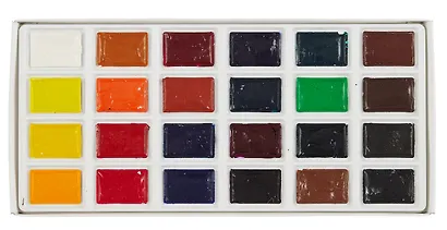 Краски акварельные 24цв 2,5мл "Сонет" кюветы, пластик, ЗХК - фото 5