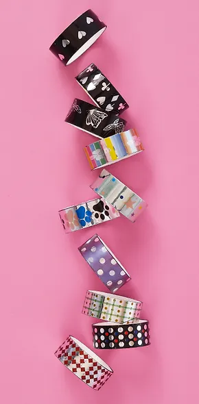 Набор декоративных лент с рисунком 1,5 см х 2 м, 10 штук - фото 3